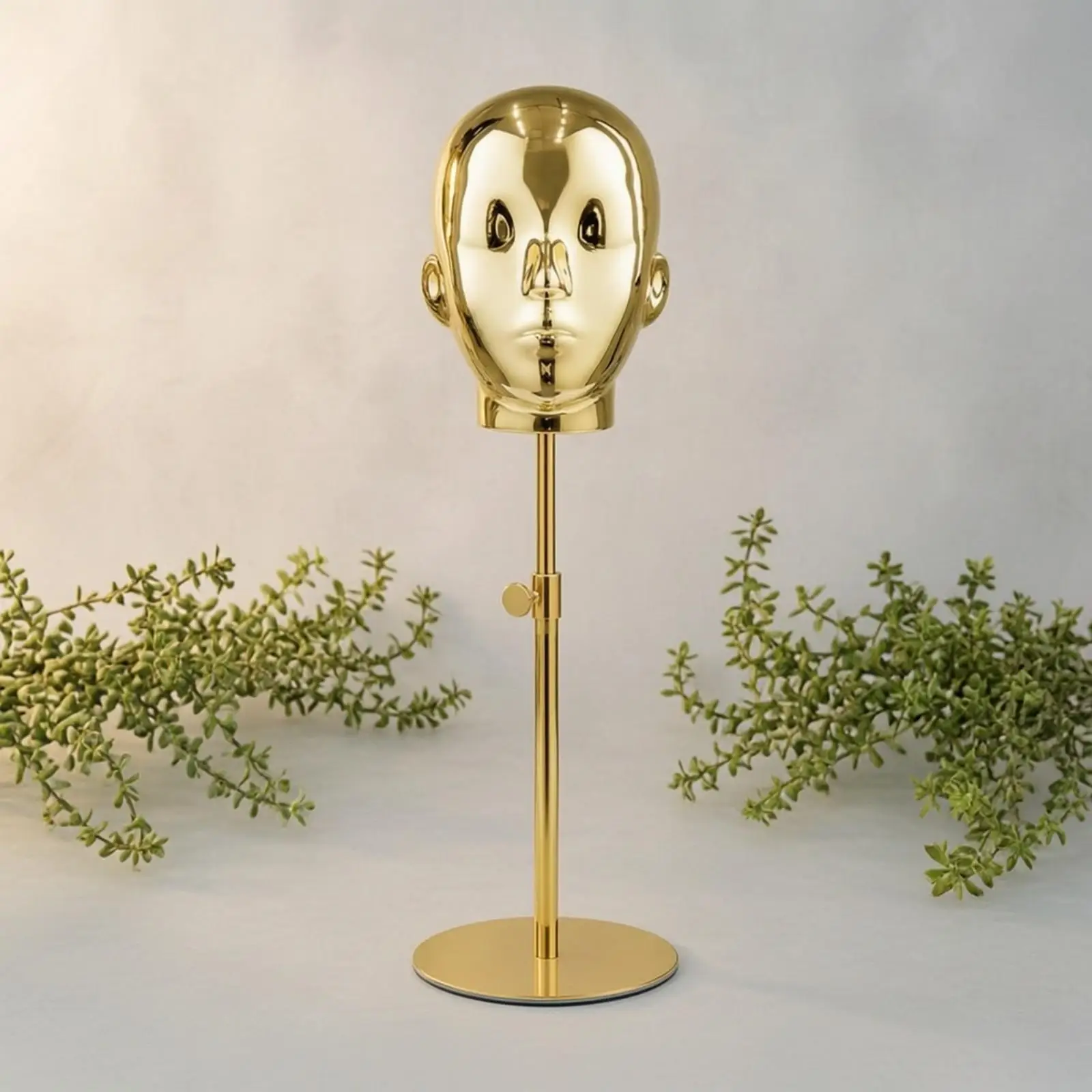 Space Saving Metal Mannequin Head with Stable Base for Retail Store Window Arrangement Display