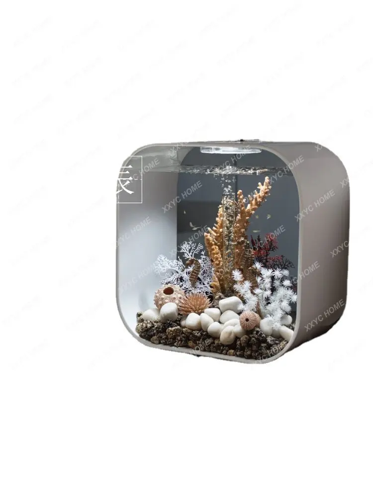 

Small Fish Tank Aquarium Living Room Home Desktop Ecological Fish Tank Decorative Landscaping Package Change Water