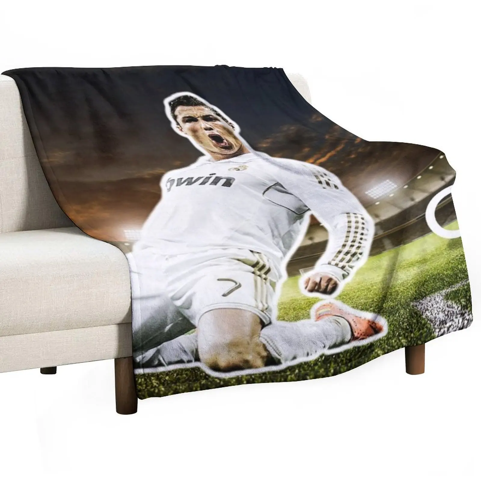 

CR7 Throw Blanket Quilt Plaid on the sofa Luxury Thicken Custom Blankets