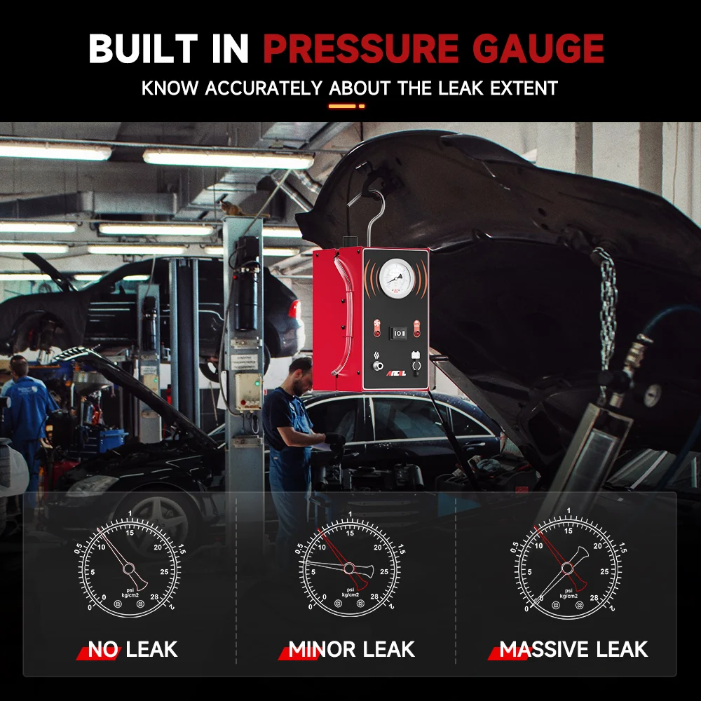 ANCEL S200 EVAP Smoke Leak Detector Oil Fuel Pipe Leakage Locator Vacuum Tester for Car Motorcycle Smoke Machine Diagnostic Tool