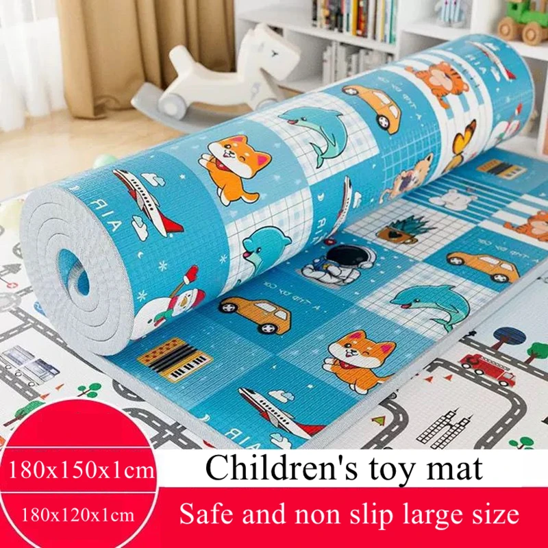 

Thickening 1cm EPE Environmentally Friendly Thick Baby Crawling Play Mats Folding Mat Carpet Play Mat for Children's Safety Rugs