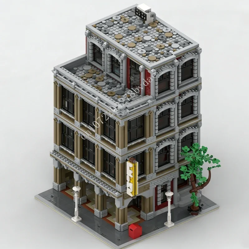 

4253 детали: Конструктор Prime Corner Architects MOC, креативная модель уличной сцены, архитектурные строительные блоки, игрушки-конструкторы DIY