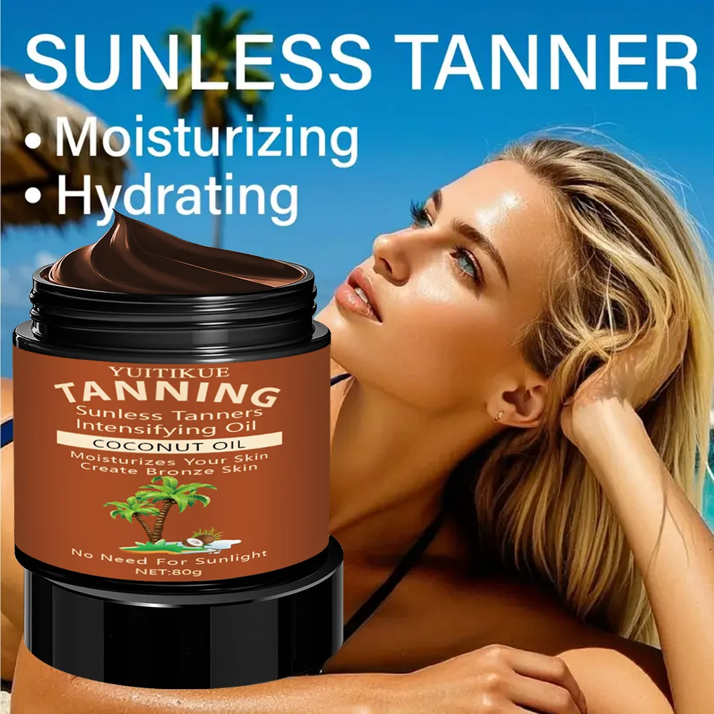Summer Skin Self Tanning Cream Sunless Self Tanner For Face Body For Natural Glow Body Bronzer Easy Use Bronzing Lotion 80g