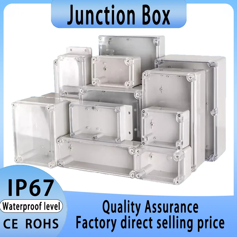 

IP67 Plastic Transparent junction box Waterproof Enclosure Electronic Project Outdoor Instrument Electrical Project Box Housing