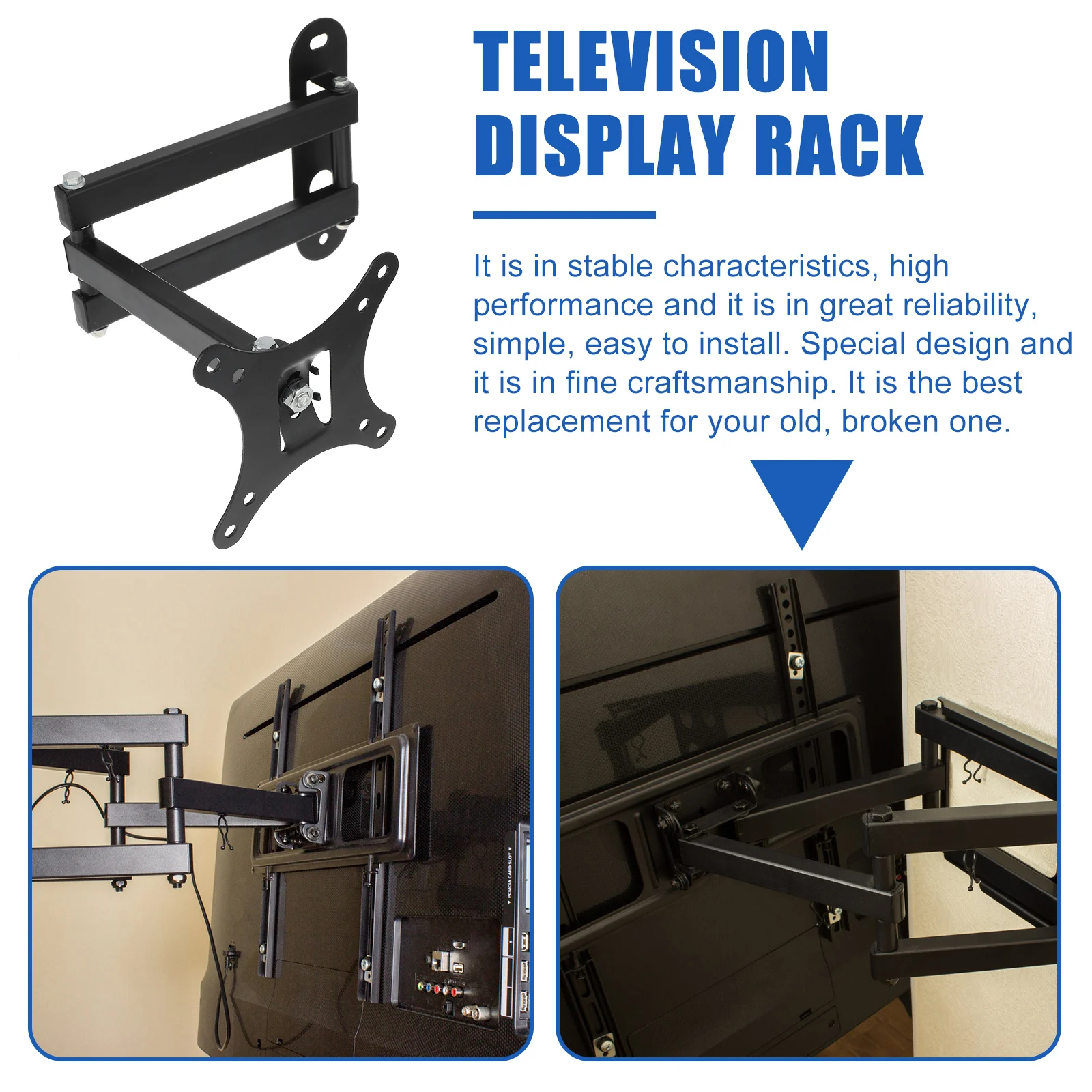 

Universal Monitor Wall Mount Adjustable Swivel Tilt Bracket LCD Holder Flat Shelf For Home Office Use Stable Characteristics