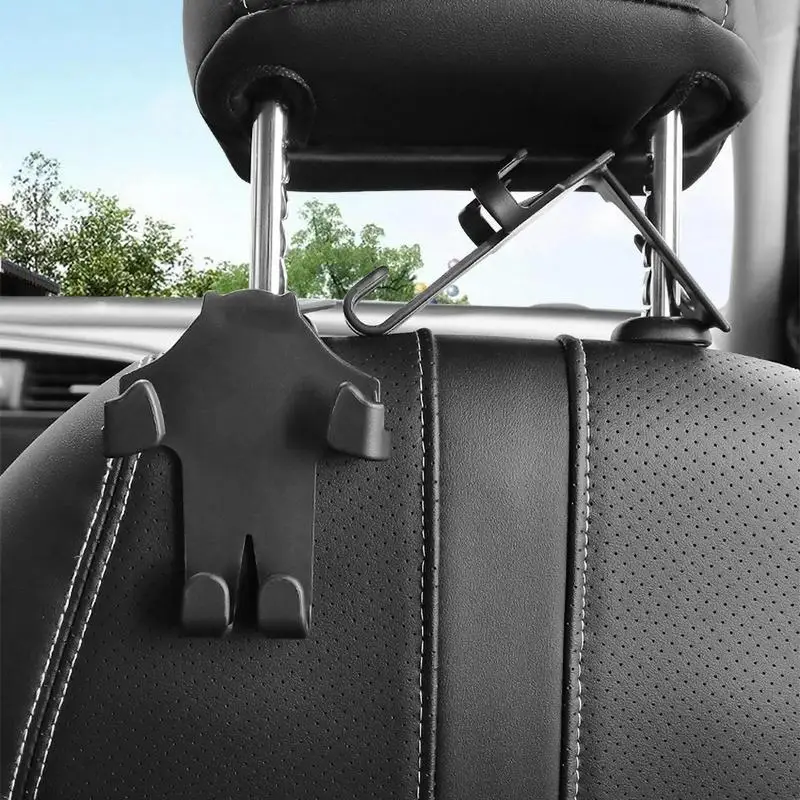 Headrest Hooks For Car Rotation Car Headrest Hook With Phone Holder Headrest Hooks Purse Holder 2 In 1 Car Vehicle Back Seat