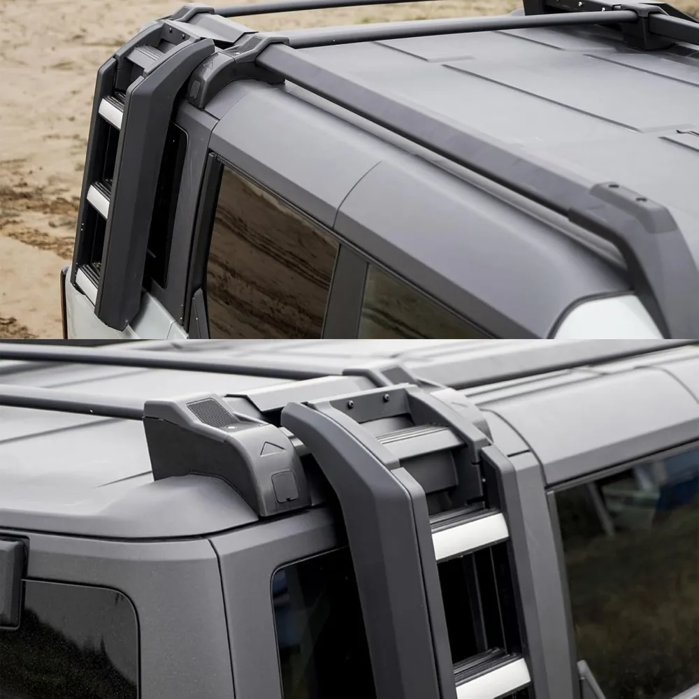 Extensiones traseras Portaequipajes Barras transversales, Escalera lateral y caja lateral para Ford Bronco 2021-2025, accesorios de carga en el techo rígido, Lugga