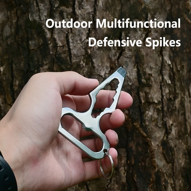 Stainless Steel Self-Defense Pointed Multi-Functional Combined Wrench Bottle Opener Emergency Windows Breaker Outdoor Camping