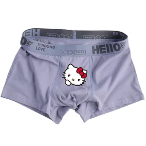 الرجال سانريو لطيف الكرتون ملابس داخلية من القطن ، مرحبا كيتي في سن المراهقة ، المنشعب الجرافين المضاد للبكتيريا ، بالإضافة إلى حجم الملاكمين هدية ، الاتجاه أفضل 10 ملخصات Hello Kitty مبيعا - No8