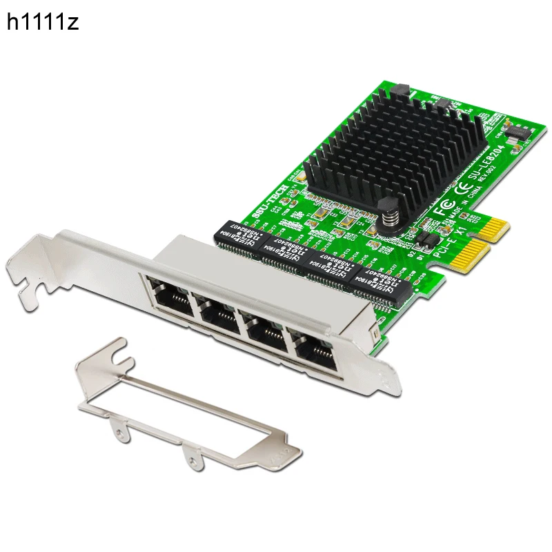 Go! PCI Express Network Card PCIE X1 to 4 Port RJ45 1000Mbps Gigabit Ethernet 10/100/1000M RJ-45 RJ45 LAN Adapter Network