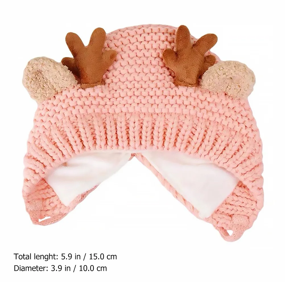 

1Pcs Cute Christmas Knitted Hat Warm Fleece Lined Headwear for Winter Season Ideal Gift for and