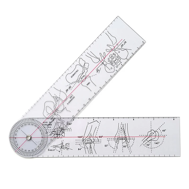 0- 360 Degree Goniometer Angle Medical Spinal Angle Ruler Angle Inclinometer Ruler Protractor Angle finder Measuring Tool