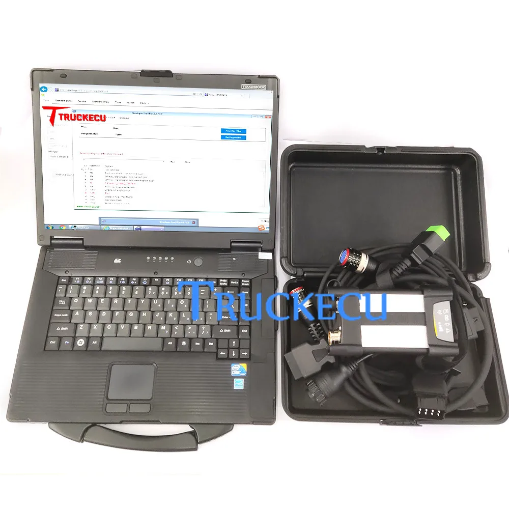 

For VOCOM 2 Vocom II 88890400+2.8 Ptt Tech Tool Dev2 V3 V4 Truck Excavator Fh Fm Euro6 Diagnostic Tool+CF52 Laptop