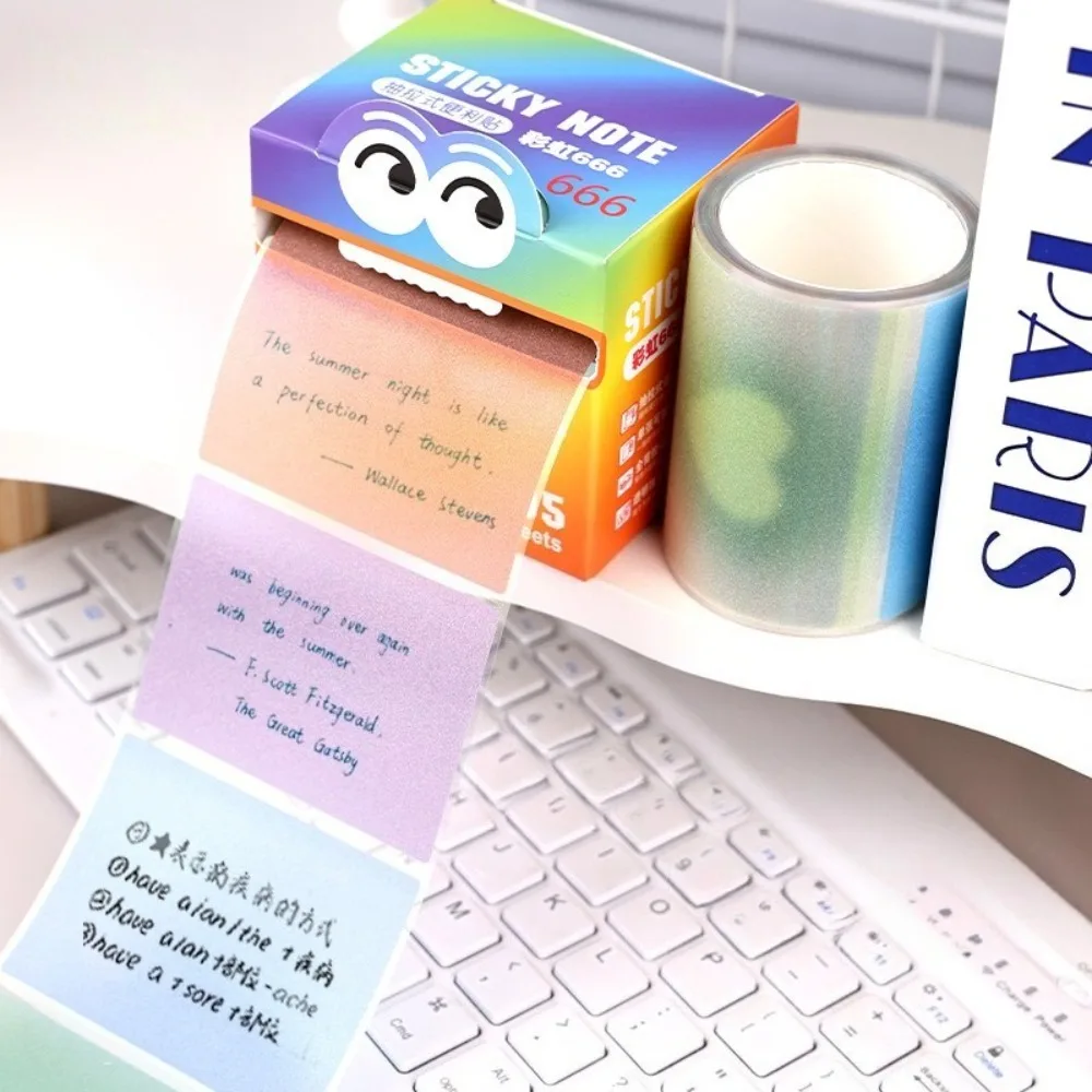 105 листов Kawaii выдвижные липкие заметки креативный перламутровый блокнот с героями мультфильмов выдвижной рулон бумаги тип квадратный блокнот для письма офис