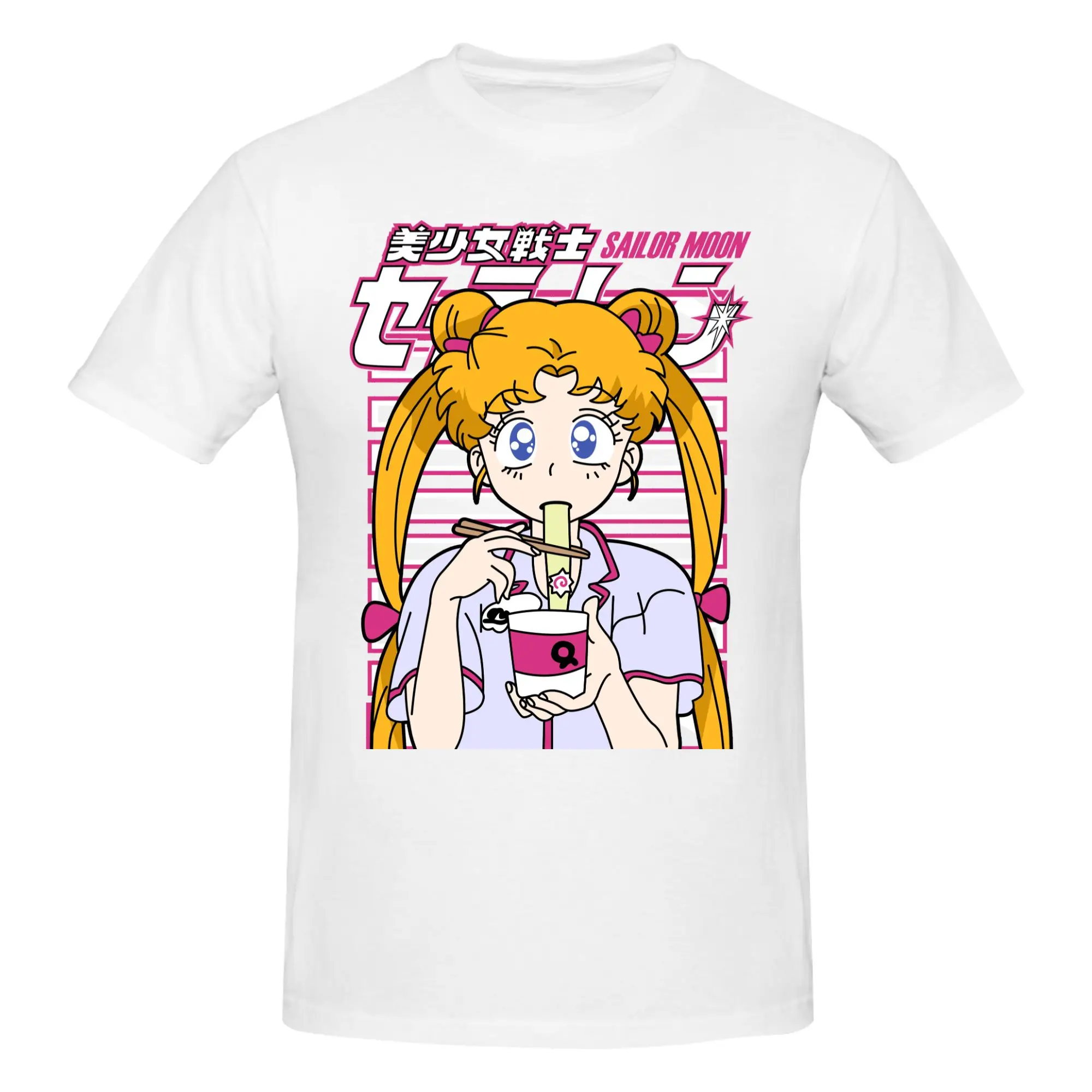 

Men Sailor Moon T Shirts Summer Short Sleeve Pure Cotton Minako Colthing Fashion Casual Design Graphic Tee Tops