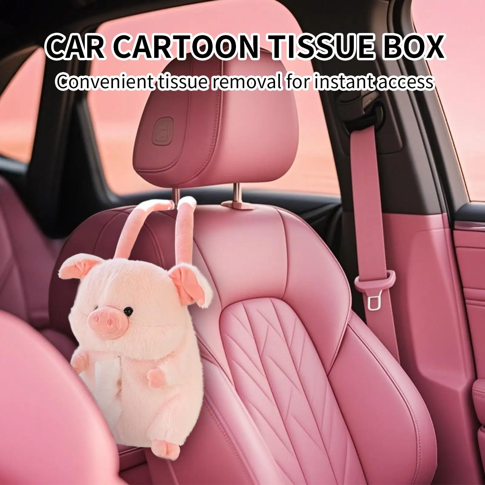 

Инновационная капибара, свинья, плюшевая игрушечная коробка для салфеток, многофункциональная бумажная сумка на заднее сиденье автомобиля с героями мультфильмов, стильные аксессуары для интерьера