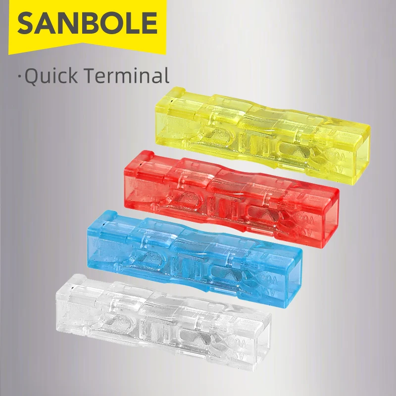 10pcs Quick Terminal Connection Wire Docking No-Press Direct Plug Connector High Current Extension Parallel