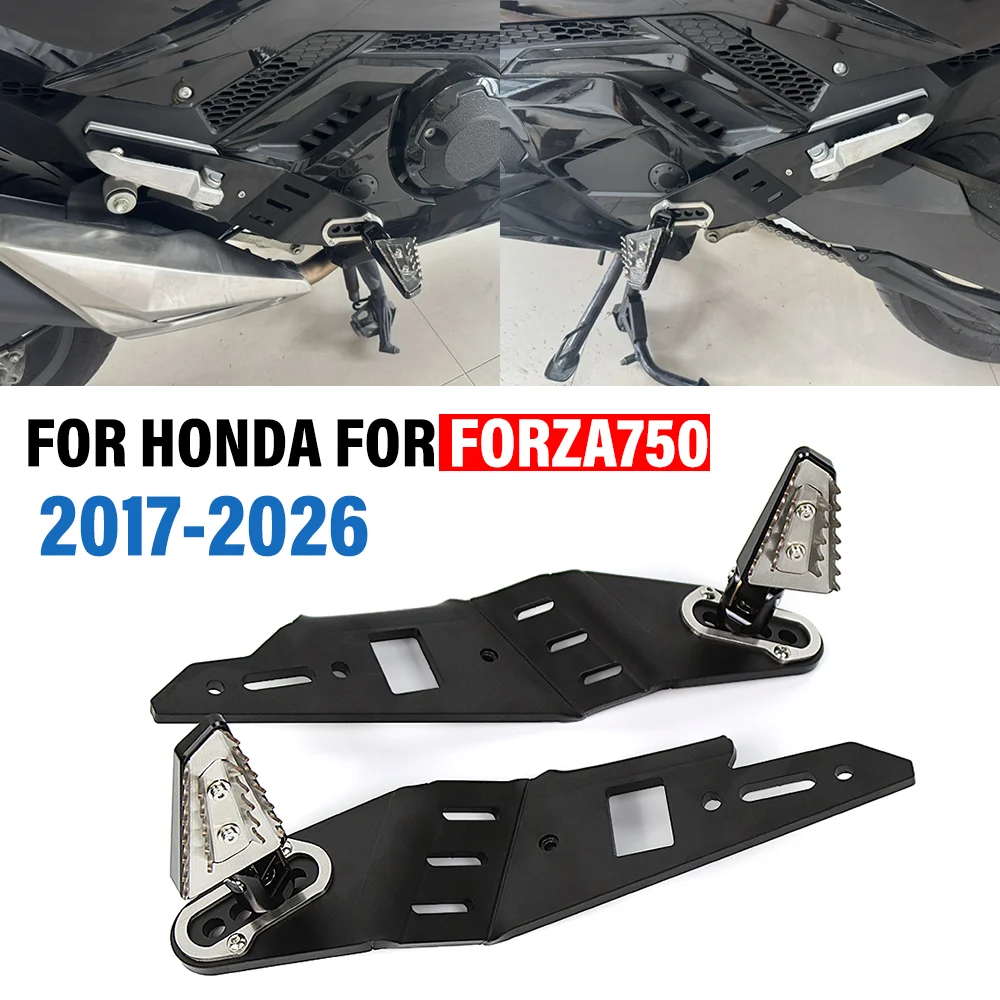 FOR HONDA FOR FORZA750 2017-2026 Motorcycle Footrest  Rear Foot Pegs Pedal Passenger Foot Rest Bracket Passenger Footrests 2025