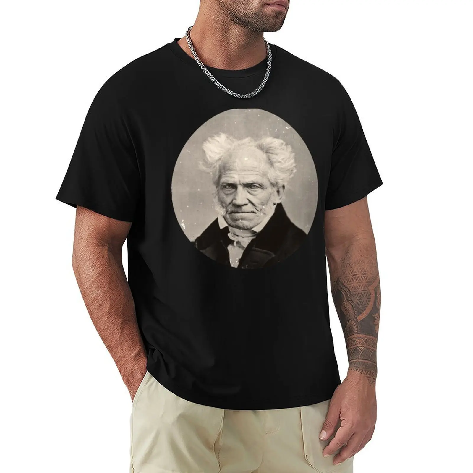 Arthur Schopenhauer (sticker) T-Shirt customs design your own cute clothes korean fashion mens t shirts casual stylish