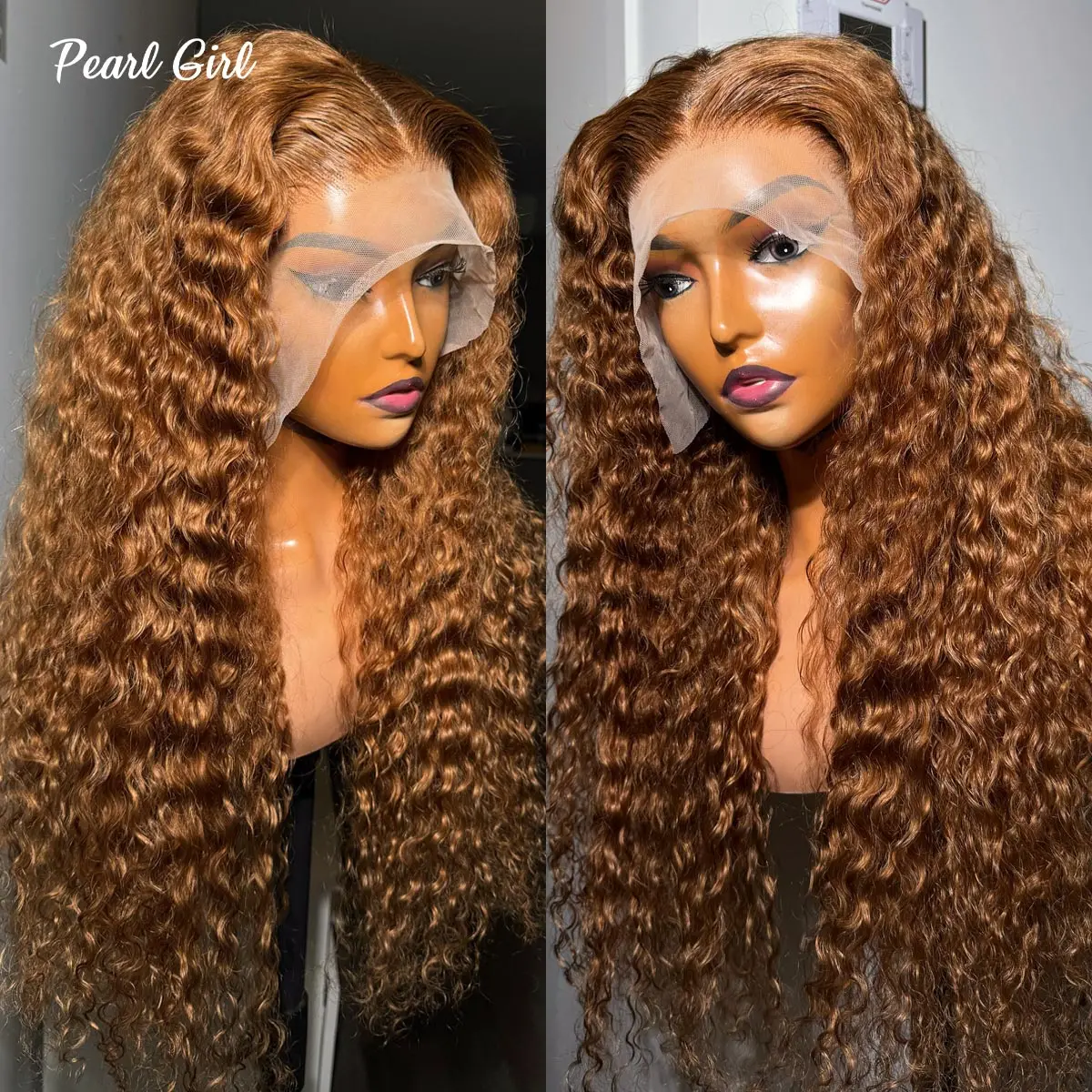 

Brown Color 13x6/360 Water Wave Lace Front Wigs Human Hair Pre Plucked Deep Wave 13x4 HD Lace Frontal Wig Glueless Wig for Woman