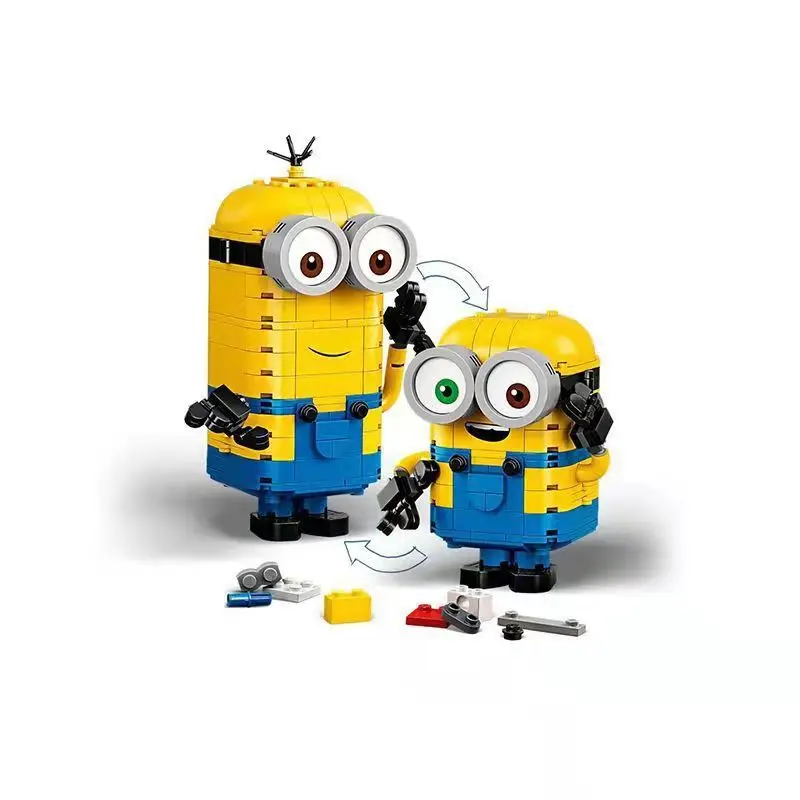 Minionsed Me Toys Action Figure Toy Stuart Kevin Bob Toys 3D Eye Miniones Figures Blocks Desktop ornament Birthday Gift Children