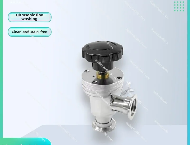 مناسبة للصمام اليدوي للفراغ، صمام فلابر هوائي 304 صمام زاوية من الفولاذ المقاوم للصدأ GDQ-KF16 25 40 50 #4