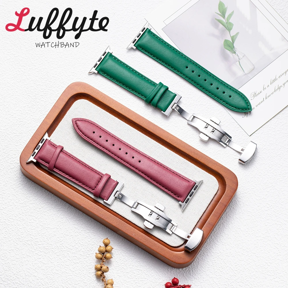 Cinturino in pelle da lavoro per Apple Watch Series 38/44/40/41/42/45/46/49mm Cinturino unisex per cinturino iWatch 1-10 Ultra SE1/2