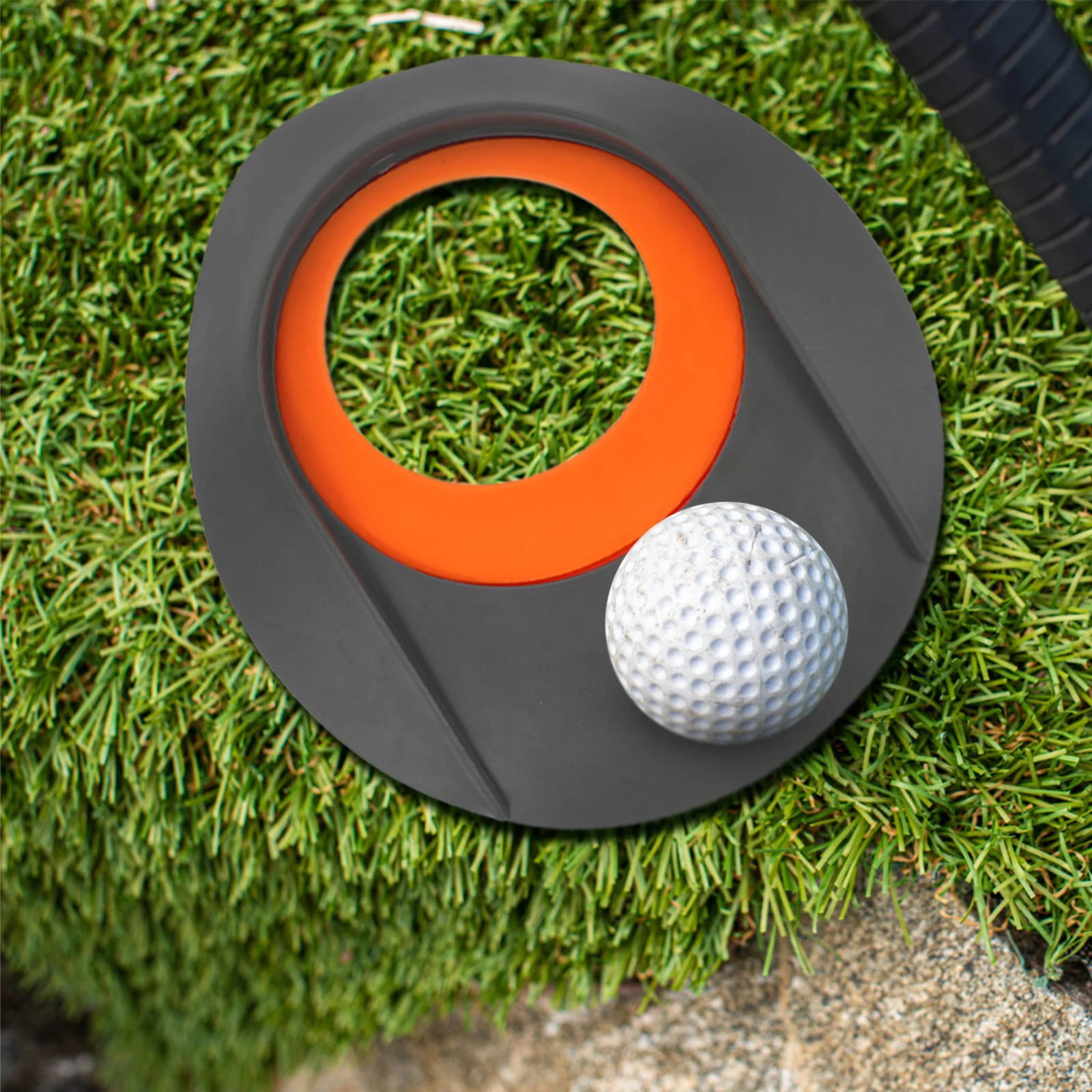 

Golf Putting Training Cup 3 Inch Hole Diameter Grey Orange Tpr Portable Indoor Outdoor Accessory For Garage