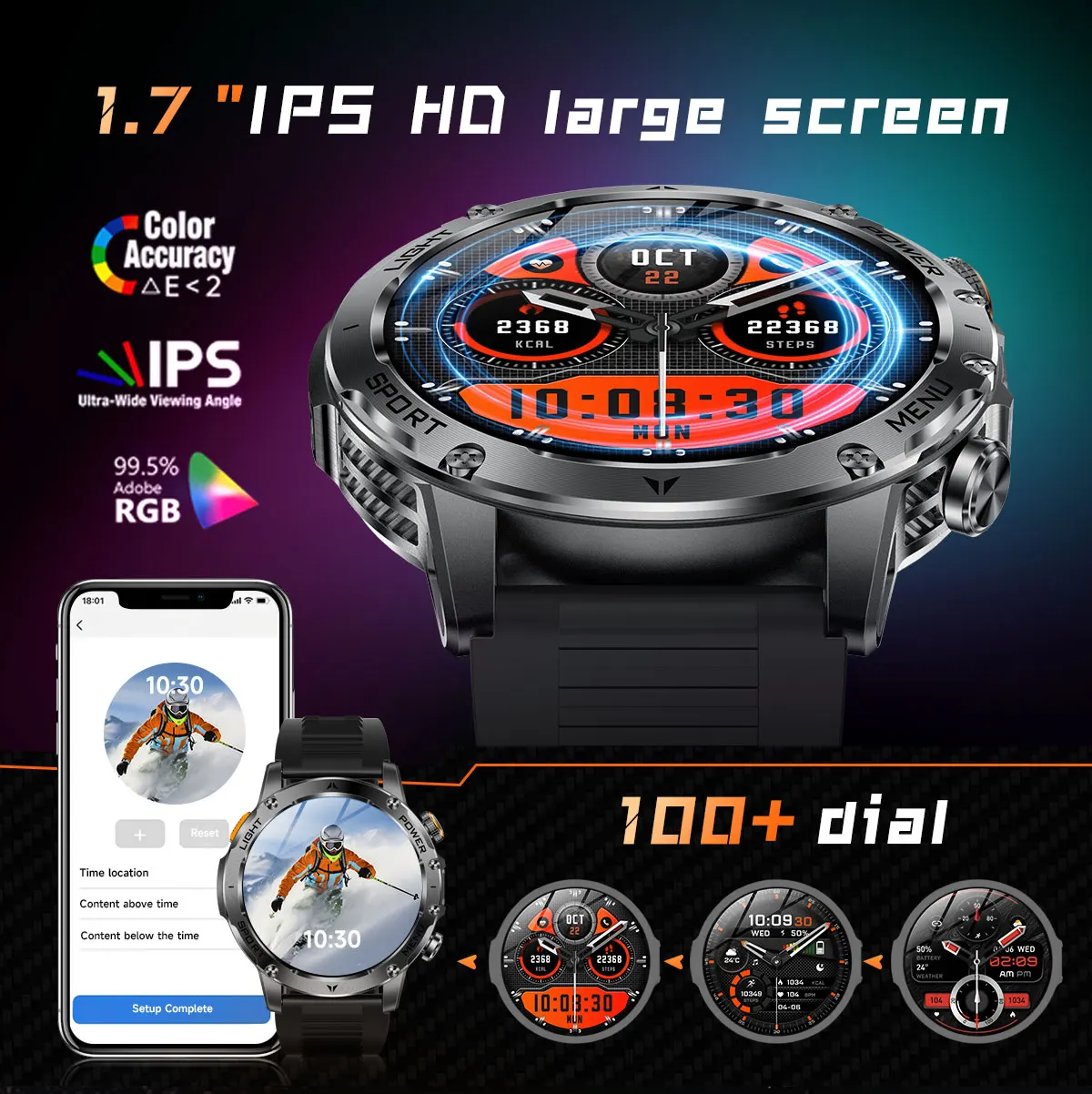 New T-REX3 Ultra Military 1.7 inches Smart Watch Men Sport Fitness Tracker 1000mAh Battery IP69K Waterproof HD Call Bracelet Men - Image 5
