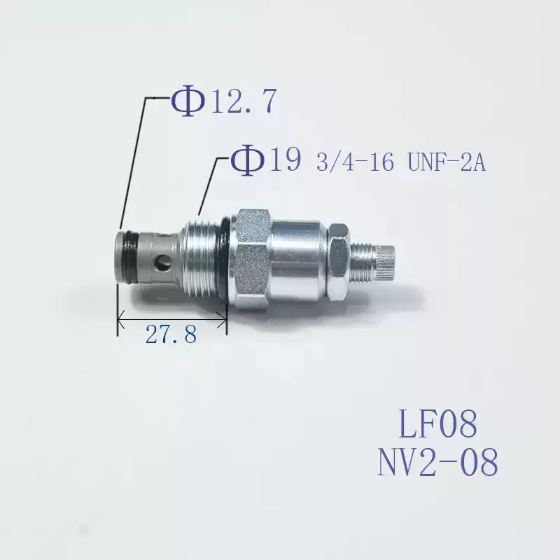 Threaded cartridge flow regulating two-way throttle valve LF08 NV2-08 hydraulic valve