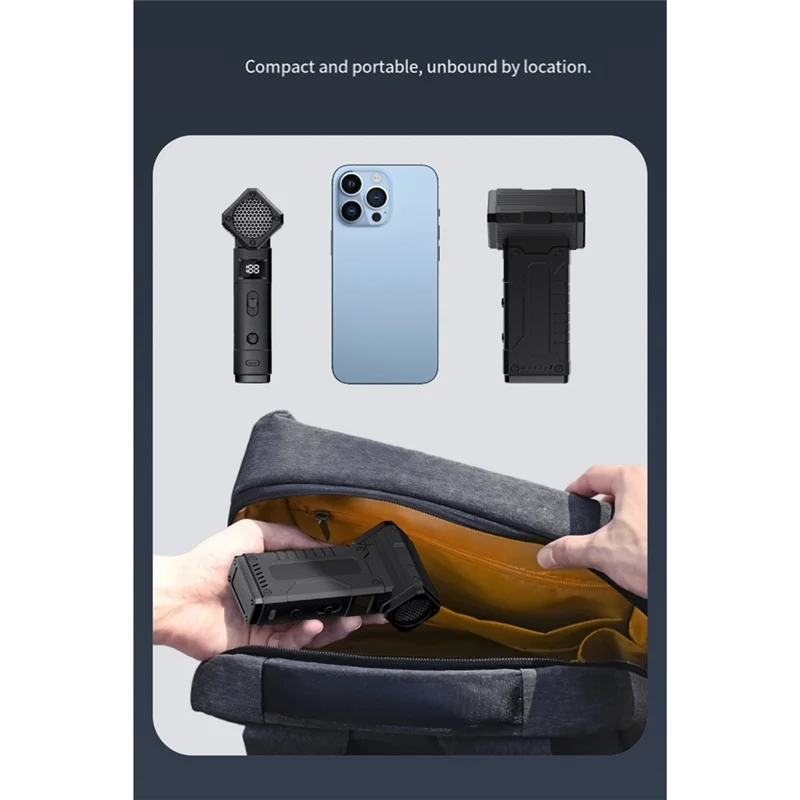 A99G-Compressed Air Duster With LED Display, 130, 000 RPM Turbo Blower Light Electric Air Duster For PC, Car For Keyboard Home