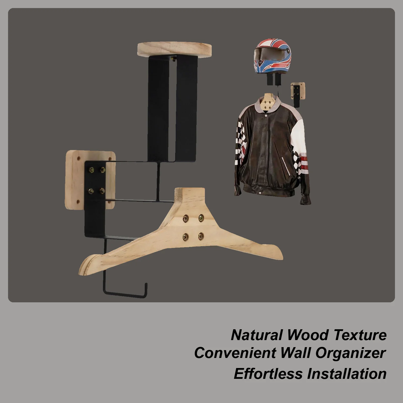 

5-Hook Helmet Wall Mount, Heavy Duty Motorcycle Hat Hanger, Gear Organizer Rack For Bike E-Scooter Jacket Gloves Home Garage Use