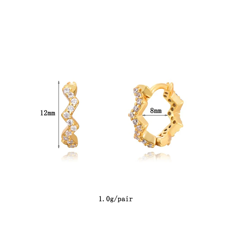 CRMYA Gold Plated Earrings Set Boho Style Cubic Zirconia Ear Cuff Stud Hoop Leaf Women\'s Dangle Earrings 2022 Jewelry Wholesale