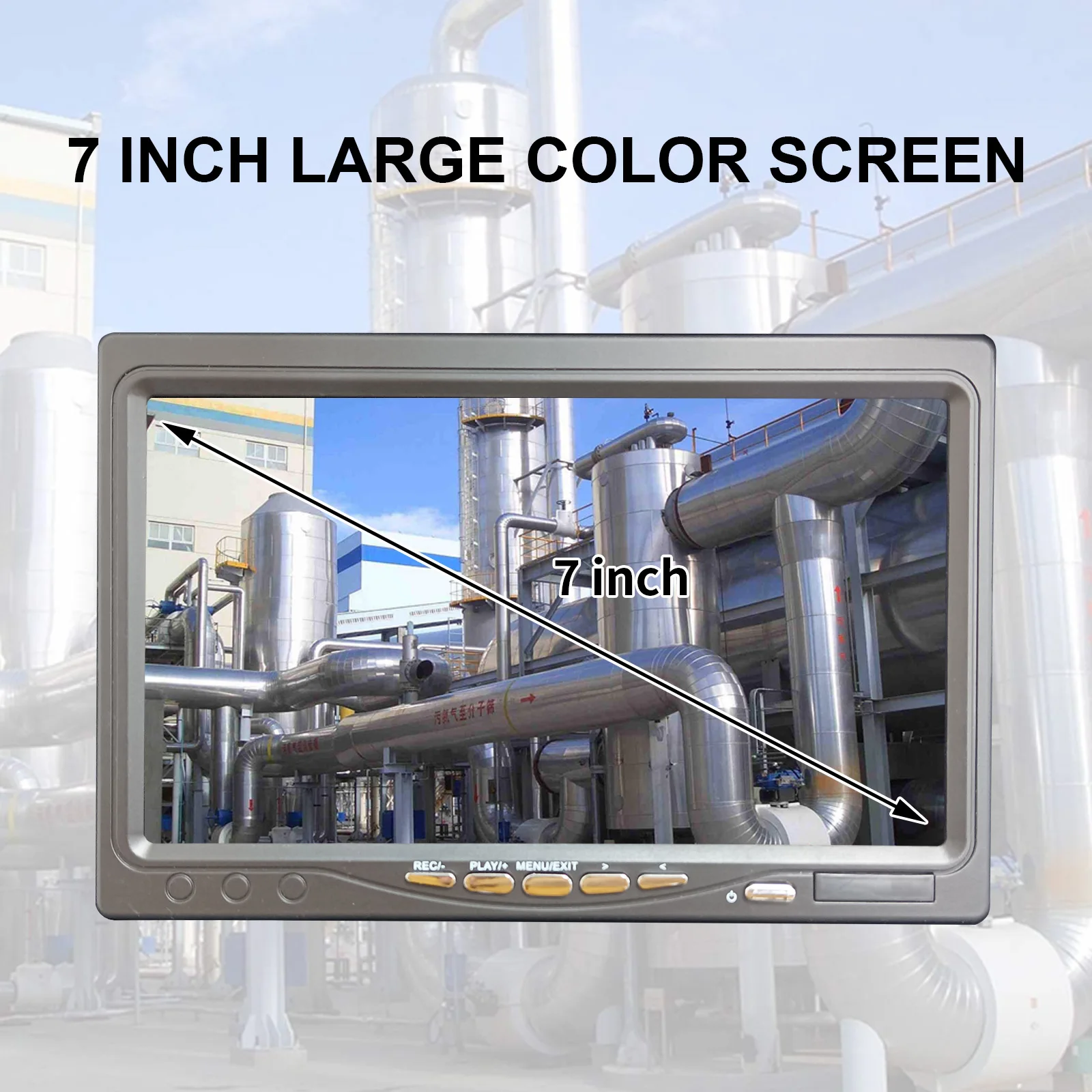 كاميرا فحص أنابيب الصرف الصحي عالية الدقة مقاس 7 بوصات، منظار صناعي لخط أنابيب الصرف الصحي 25 مم مع بطارية 5000 مللي أمبير