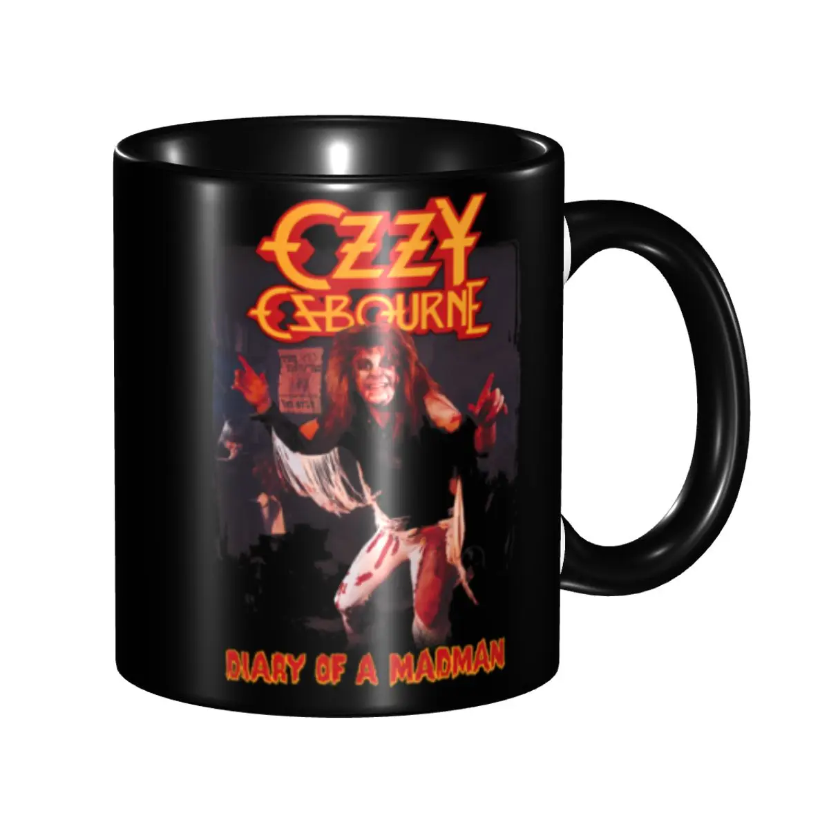 Tasse de chanteur en métal lourd Ozzy Osbourne, personnalisée, en céramique, pour thé au lait, café, bricolage