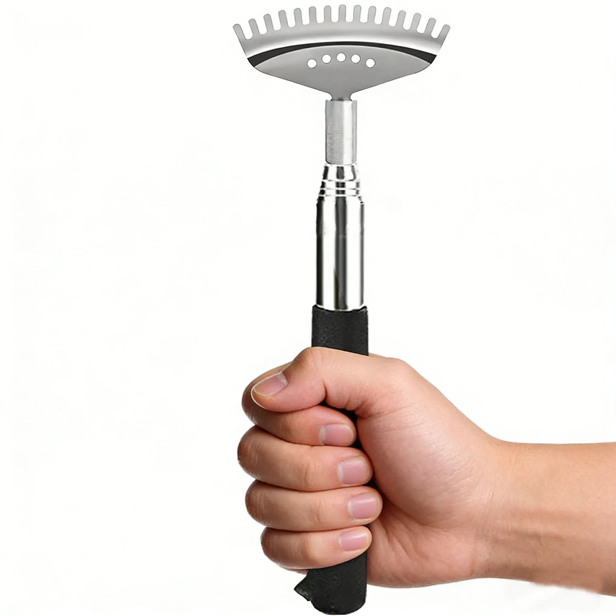 Upgraded Back Scratcher & Hand Exerciser – 15-Rake Stainless Steel, Velvet Pouch, Portable Massager, Birthday & Christmas Gift