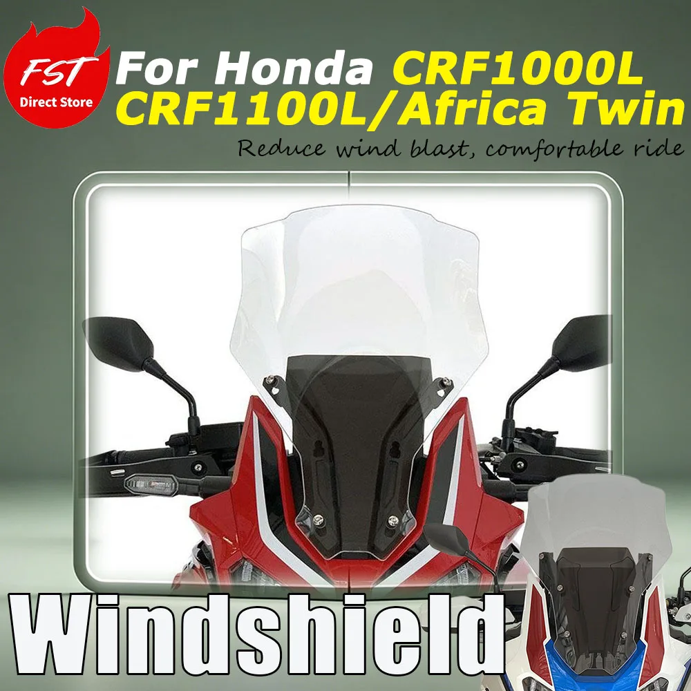 For Honda CRF1000L/CRF1100L Africa Twin Motorcycle Modification Heightened Windscreen Windshield Wind Deflector