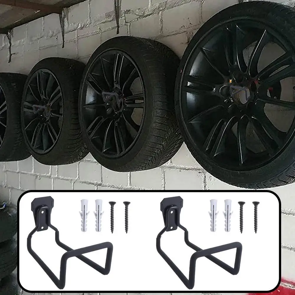 

Iron Hose Hook Bracket Black Wall Mounted Metal Hose Holder Anti-Slip Heavy Duty Garden Hook for Air Hydraulic Hose