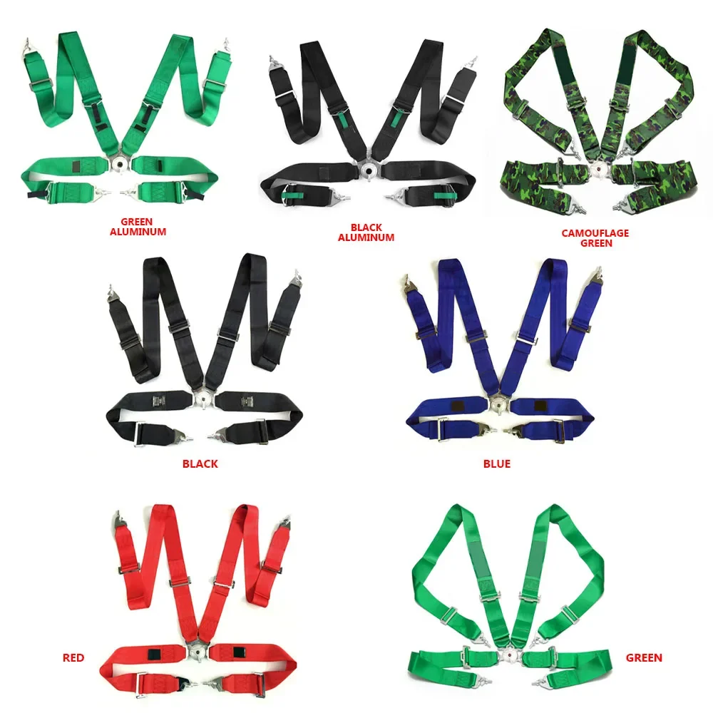 Universal 4 Point Racing Car Seat Belt Harness with Camlock Quick Release 3