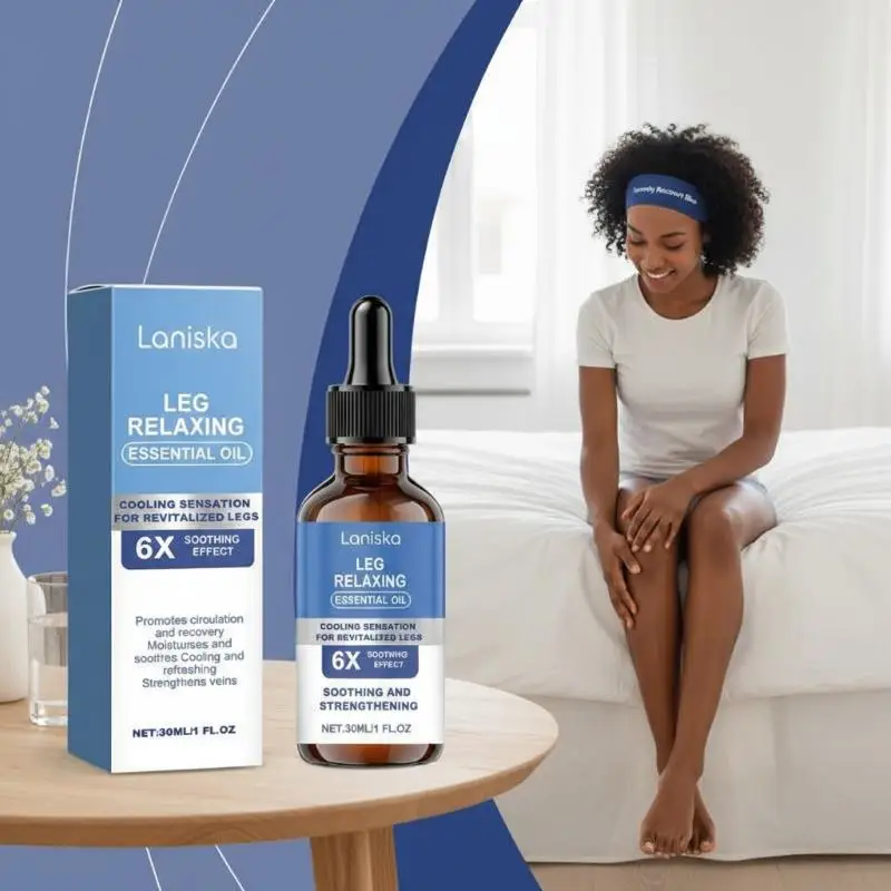 Leg Circulation & Relaxation Oil Improves Blood Flow Reduces Heaviness, Moisturizing Massage   Dryness