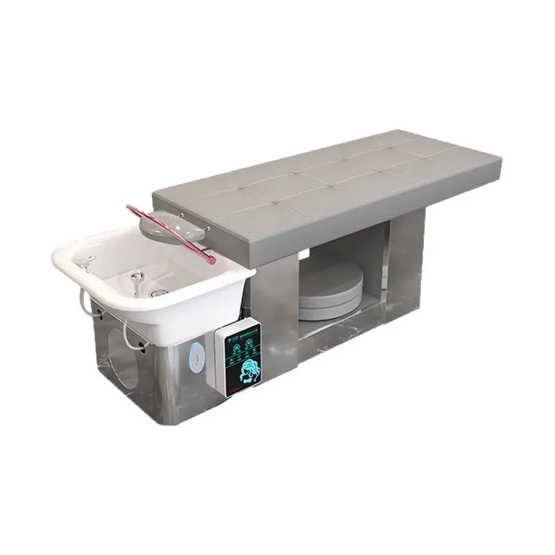 Electric push-pull bed barber shop special intelligent water circulation water heater fumigation hair treatment shampoo bed