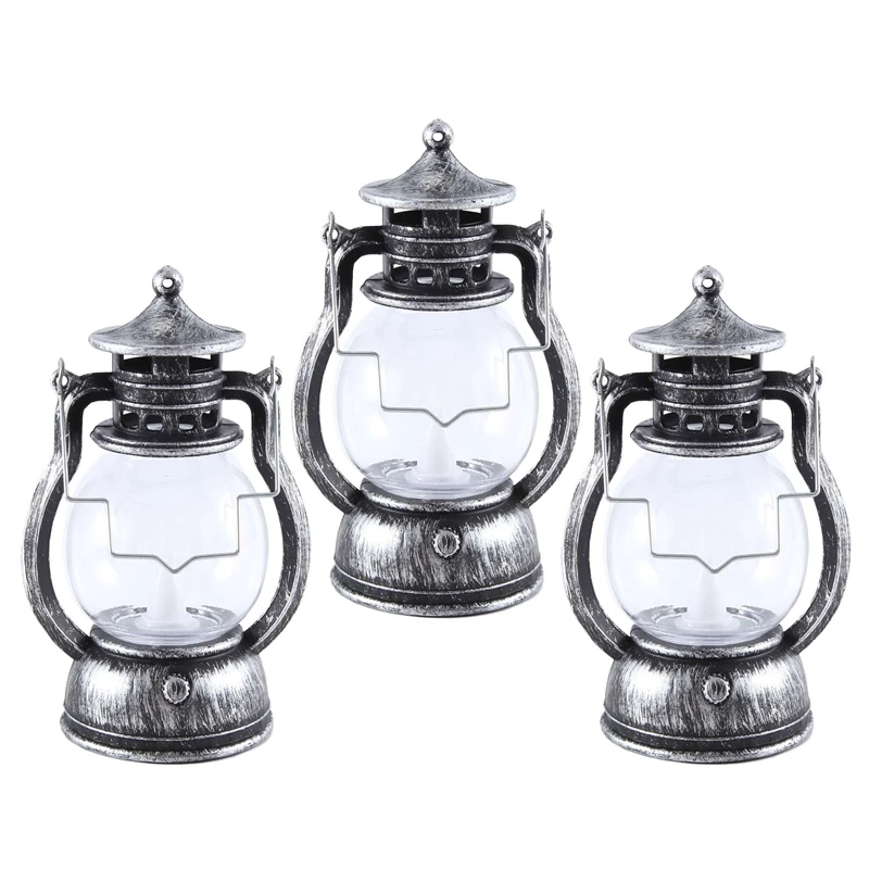 

12 Pcs Mini Lantern Decorative With LED Candle Vintage Lantern Hanging Candle Lanterns Battery Operated Lantern