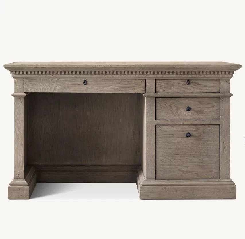 # New Design Wooden Office Furniture Home Computer Desks Oak Wood 4 Drawers Office Table