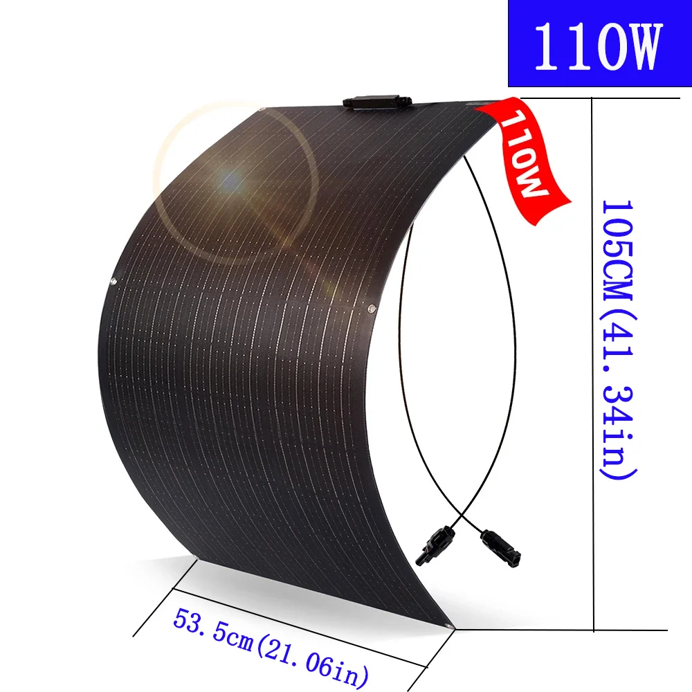 Zonnepaneel 220W 200W 110W 100W18V Met By-Pass Diode ETFE Flexibele Opvouwbare Zonnecel 12v Batterijlader Camping RV Boot
