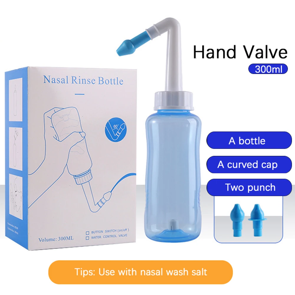 300ML Nasal irrigator Nasal Rinse Bottle Nasal Wash Cleaner Nose Protector Avoid Allergic Rhinitis Adults Children