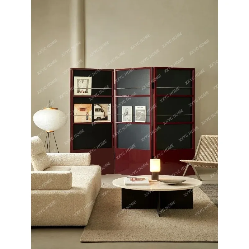 XXChiying screen medieval foldable mobile study bedroom entrance partition living room model