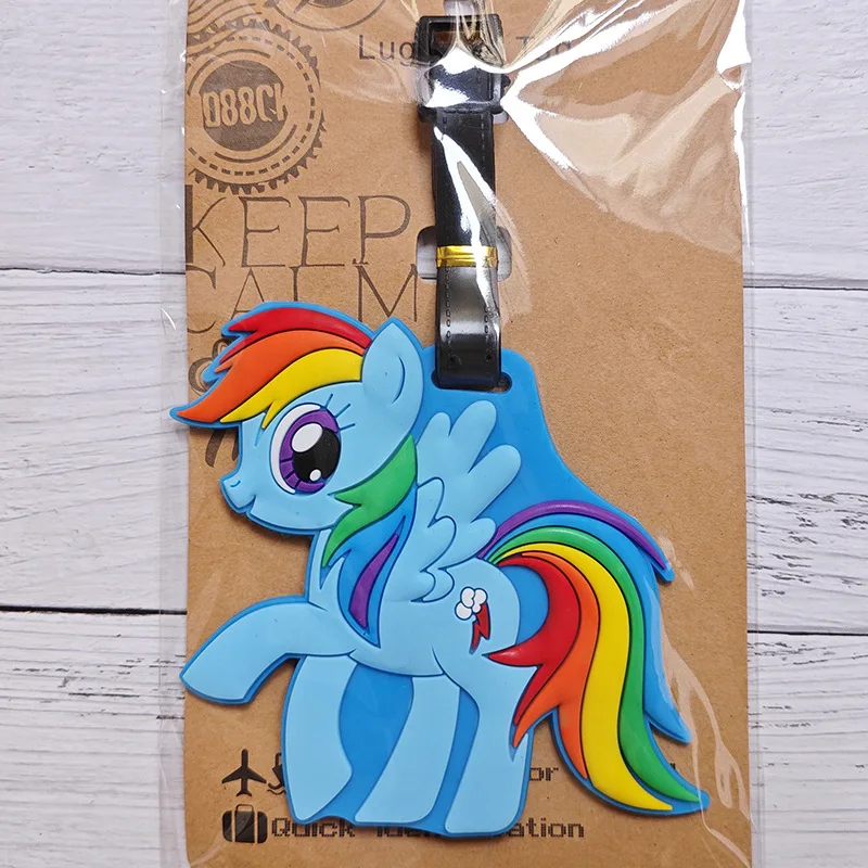 Cute Little Pony Princess Travel Accessories Luggage Tag Suitcase Fashion Style Silicon Portable Travel Label ID Addres Holder