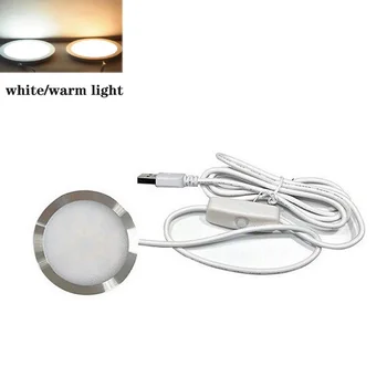 Reflektor LED ultracienka szafka LED USB 5V Mini lampa z przełącznikiem 10W wyświetlacz biżuterii sufitowy kryty typu Downlight montowany powierzchniowo