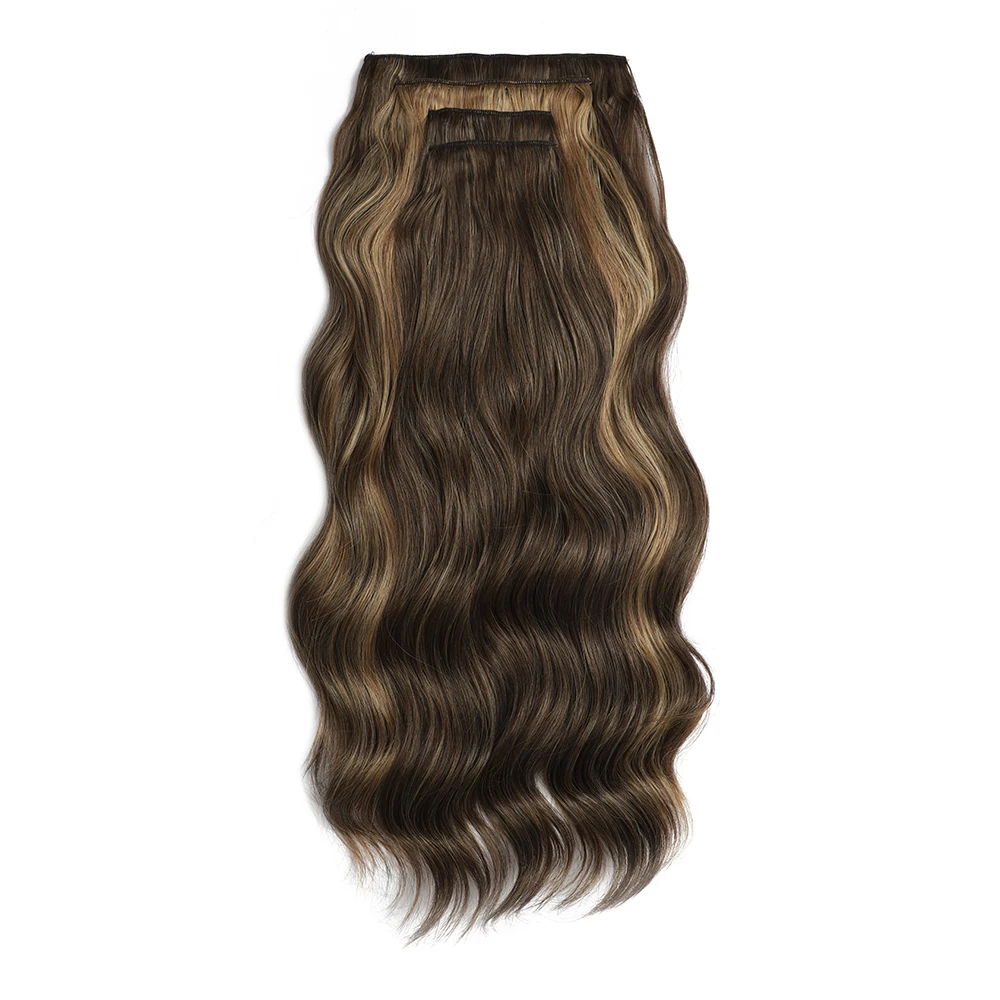 الحيوي الجسم موجة كليب في وصلات الشعر 22 بوصة 4 قطعة/الوحدة 220 جرام لينة الطبيعية ألياف مقاومة للحرارة كليب في الشعر الاصطناعية #4