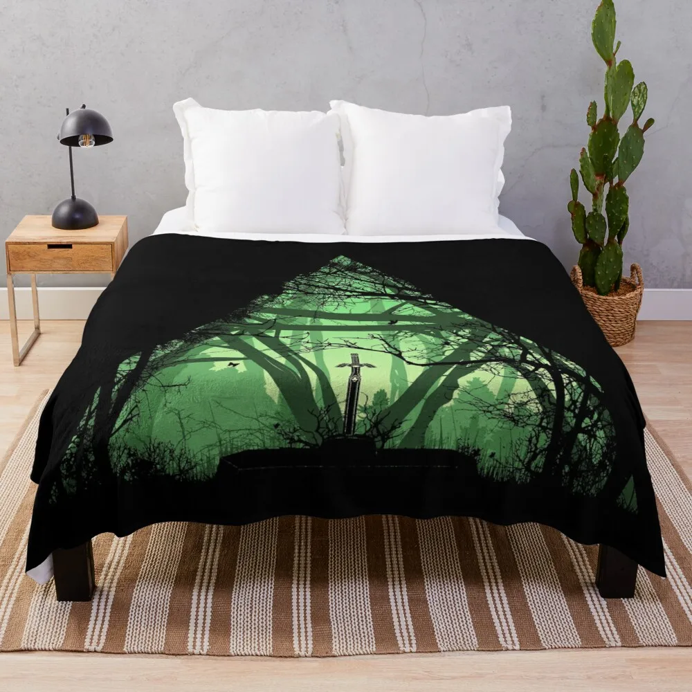 Sword in the Forest Throw Blanket Sofa Throw cosplay anime for babies Camping Blankets